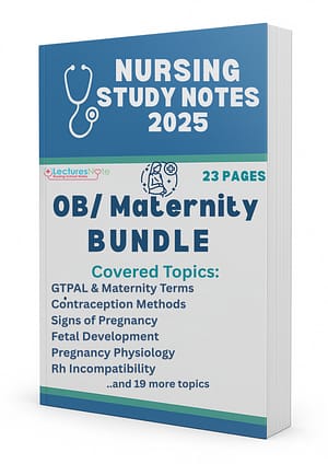 OB/ Maternity nursing study notes Bundle