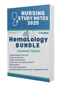 hematology nursing study notes Bundle