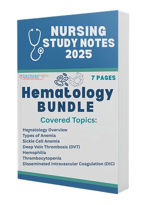 hematology nursing study notes Bundle