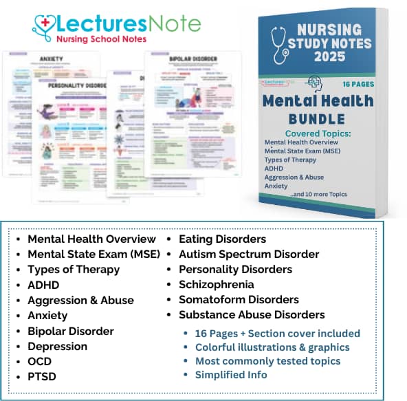 Mental Health Bundle nursing notes
